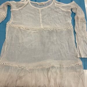 Haute Society Sheer White Blouse